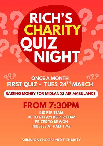 Monthly quiz at the Garden Bar