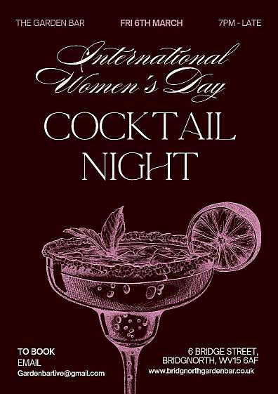 Cocktail night poster
