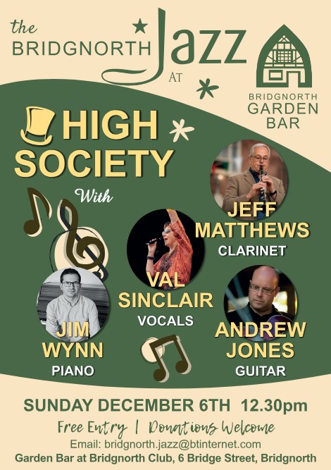 6th December Jazz with High Society.
